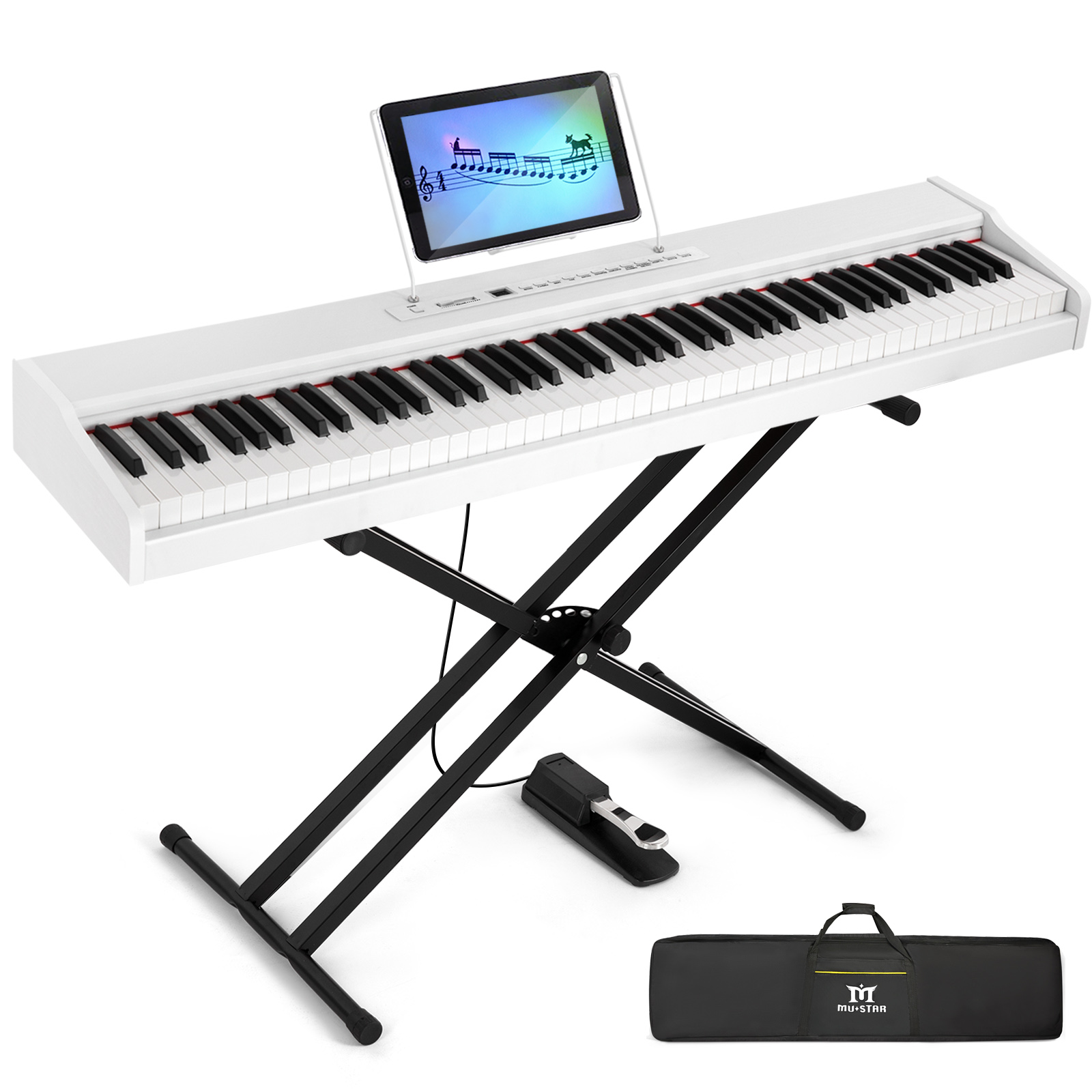 Digital Piano 88 Key Weighted - 머스타 88건반 피아노 키보드 세미 웨이티드,