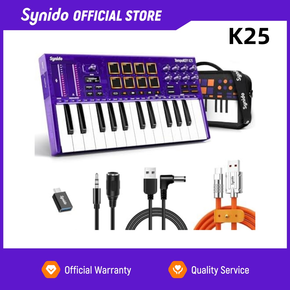 Groovebox Drum Machine - Synido Tempokey K25 USB MIDI 키보드