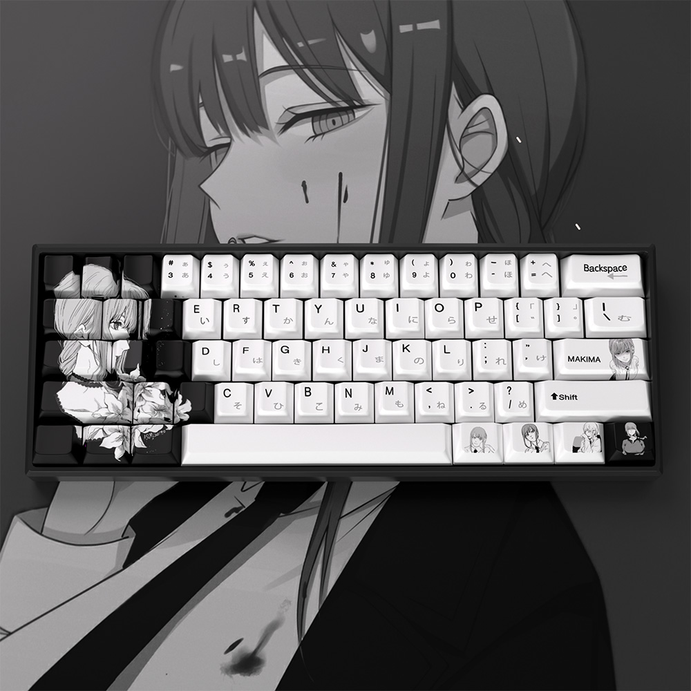 Synthesizer Keyboard 61 Key - 105 키 꽃 Makima Keycap 염료