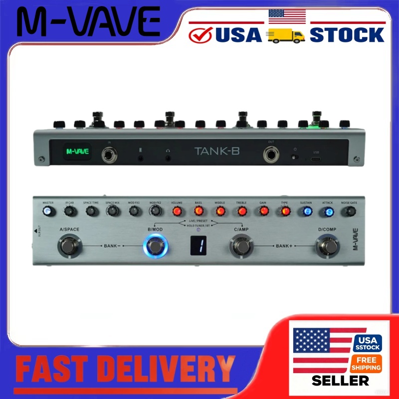 Groovebox Drum Machine - M-VAVE Tank-B 베이스 멀티 이펙트 프로세서