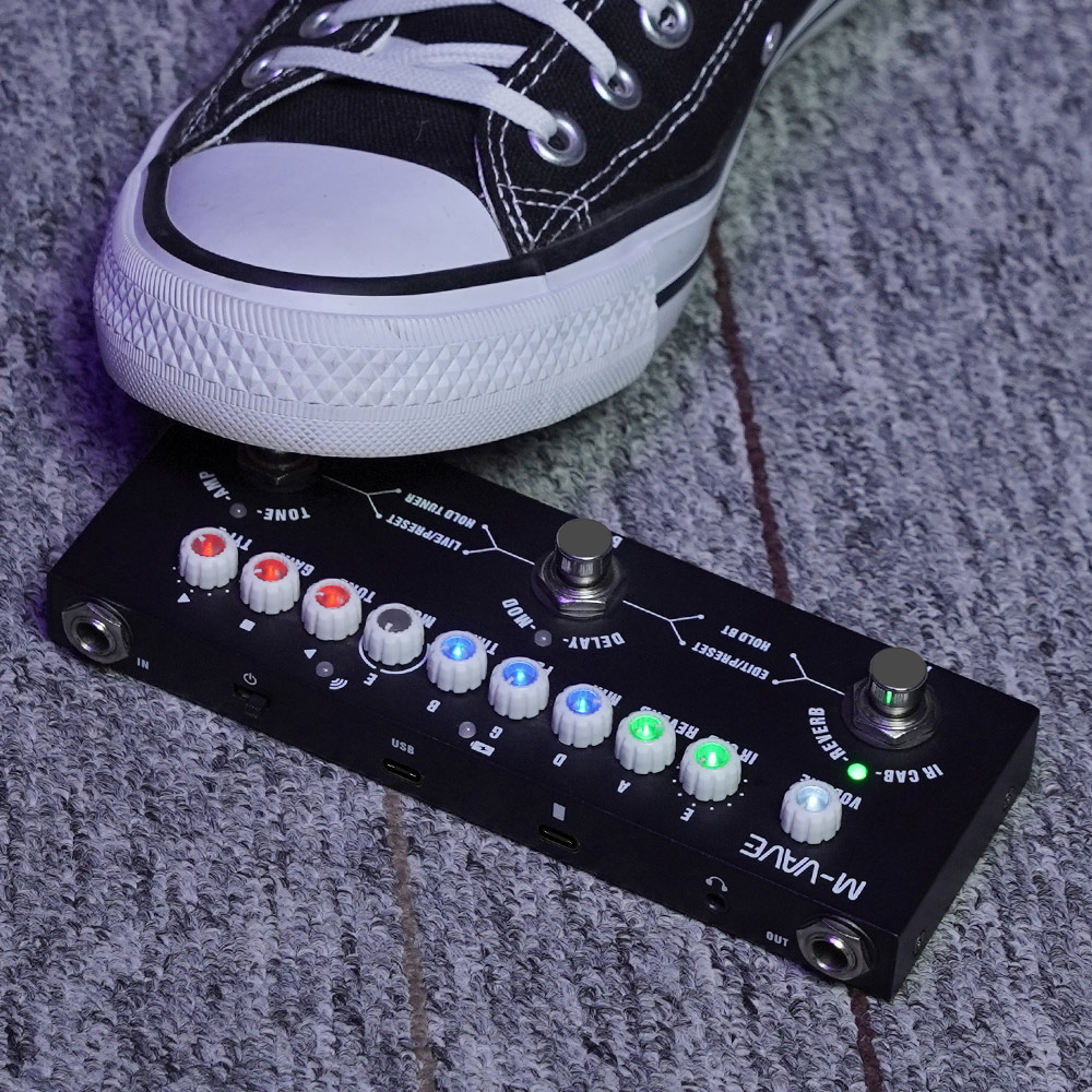 M-VAVE 휴대용 올인원 톤 이펙트 페달: 멀티 노브 - Groovebox Drum Machine 리뷰 및 가격