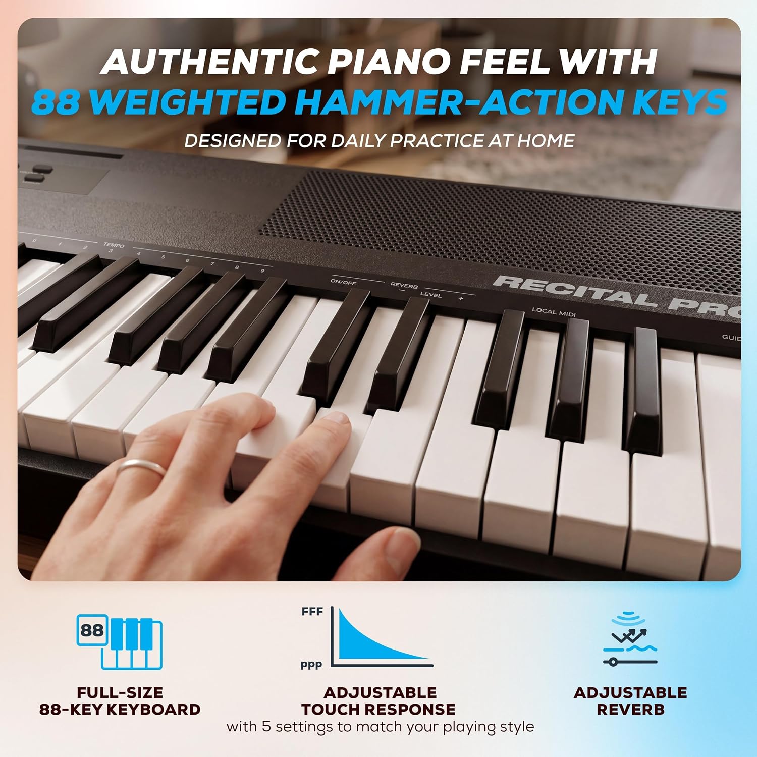 88건반 디지털 피아노, 무게감 있는 건반과 해머 액션 - Digital Piano 88 Key Weighted 리뷰 및 가격