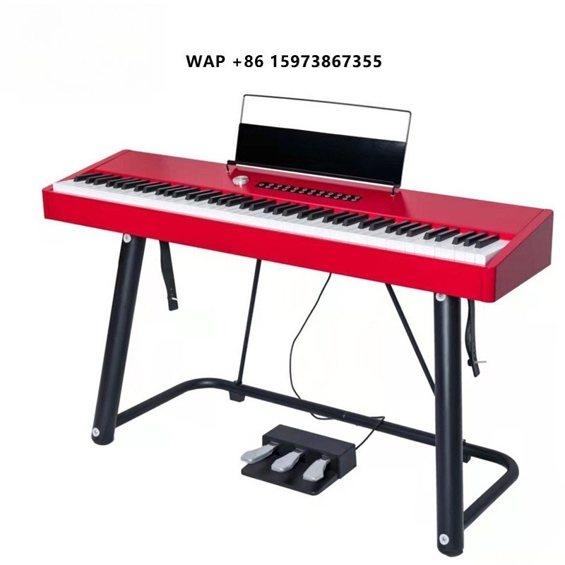 아이에르시 브랜드 글로스 레드 폴리쉬 88 해머 웨이티 - Digital Piano 88 Key Weighted 리뷰 및 가격
