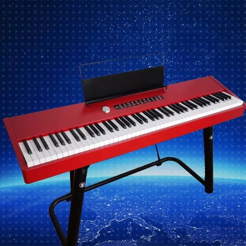 아이에르시 브랜드 글로스 레드 폴리쉬 88 해머 웨이티 - Digital Piano 88 Key Weighted 리뷰 및 가격