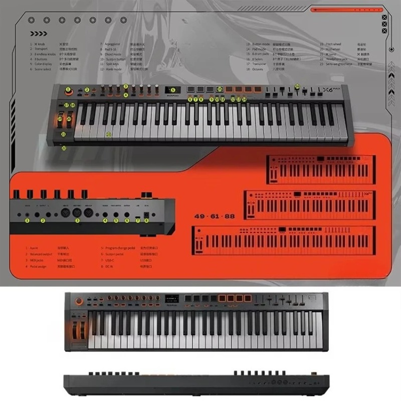 MIDIPLUS X8 MAX 휴대용 USB MIDI 컨 - Midi Keyboard Controller 88 Key 리뷰 및 가격